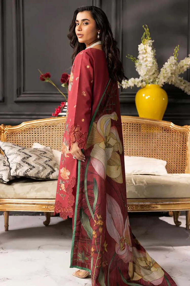 03 Amala Carnation Khaddar Shawl Collection