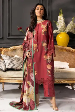 03 Amala Carnation Khaddar Shawl Collection