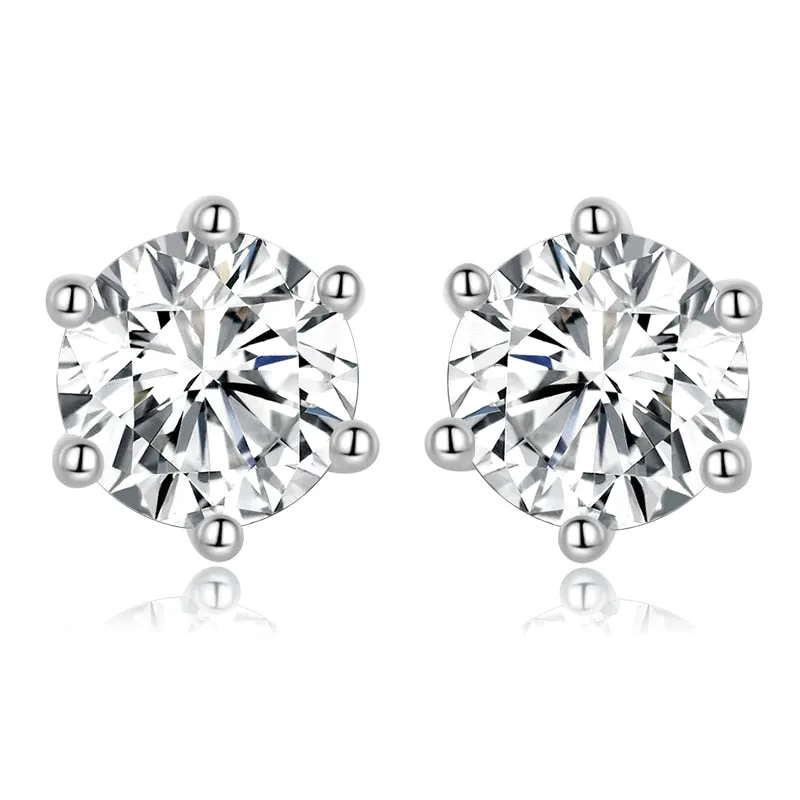 100% 925 Sterling Silver Various Classic Stud Earrings