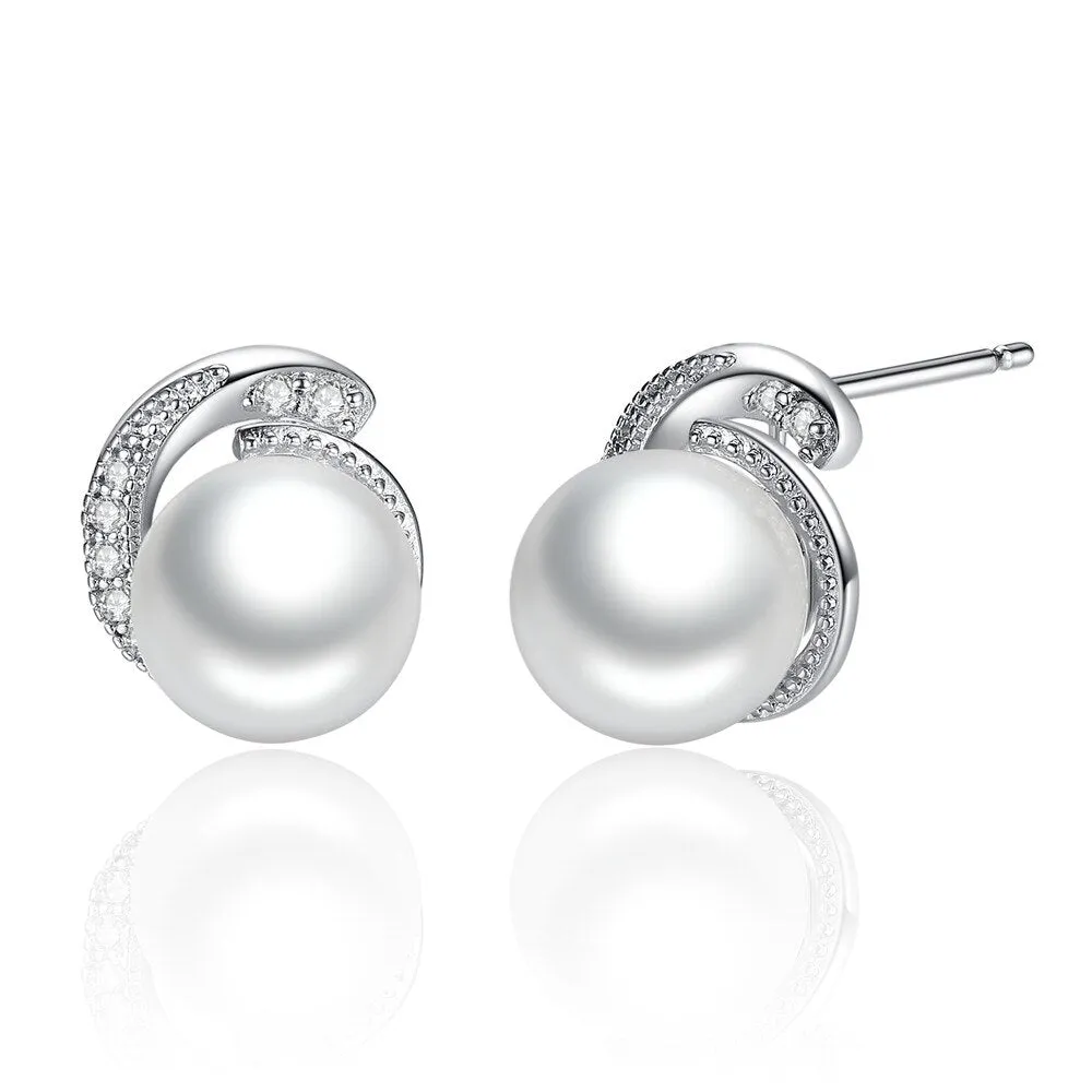 100% 925 Sterling Silver Various Classic Stud Earrings