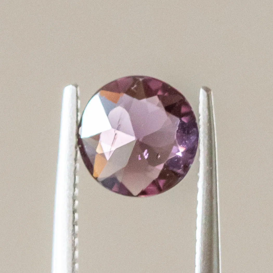 1.25CT ROUND DEEP PURPLISH PINK BURMESE SPINEL, 7.35MM