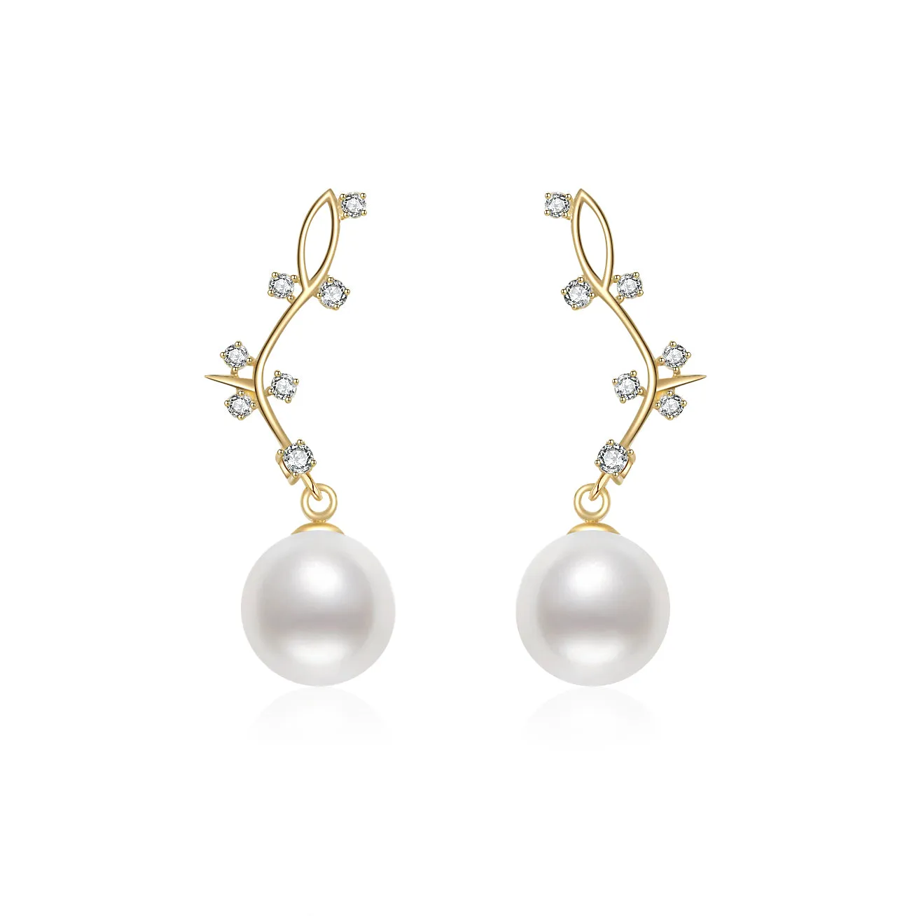 18k Freshwater Pearl Earrings KE00070 | STARRY