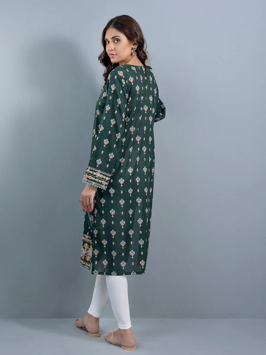 1pc - Printed Embroidered Lawn Shirt