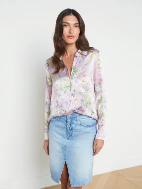 40223BAU L'AGENCE Tyler Silk Blouse