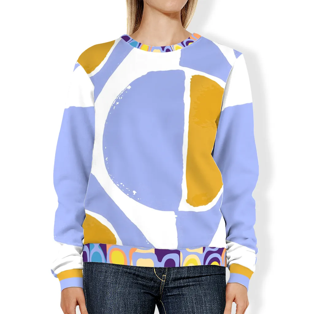 Abstract Blue Unisex Sweatshirt