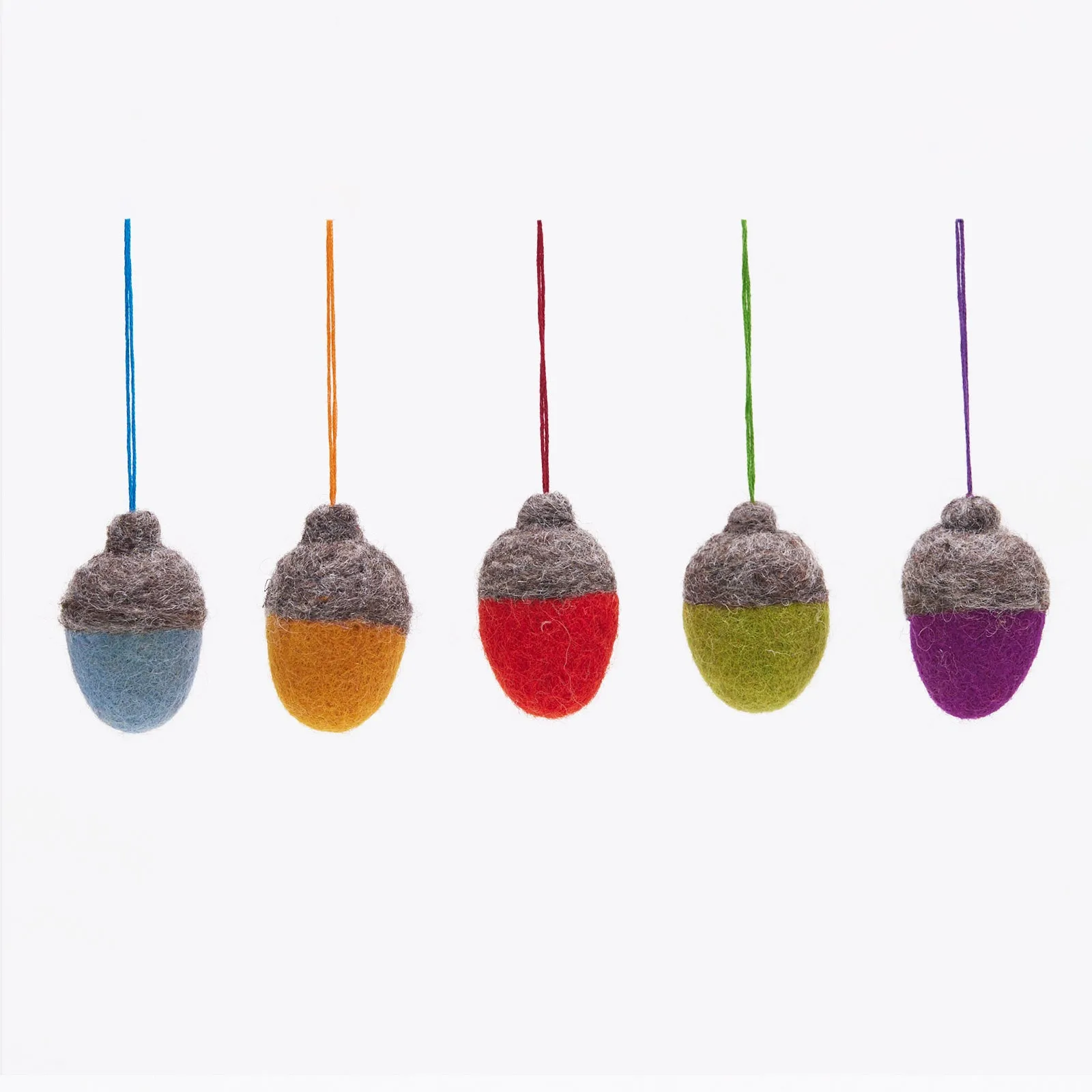 Acorns Felt Ornament Pack 5