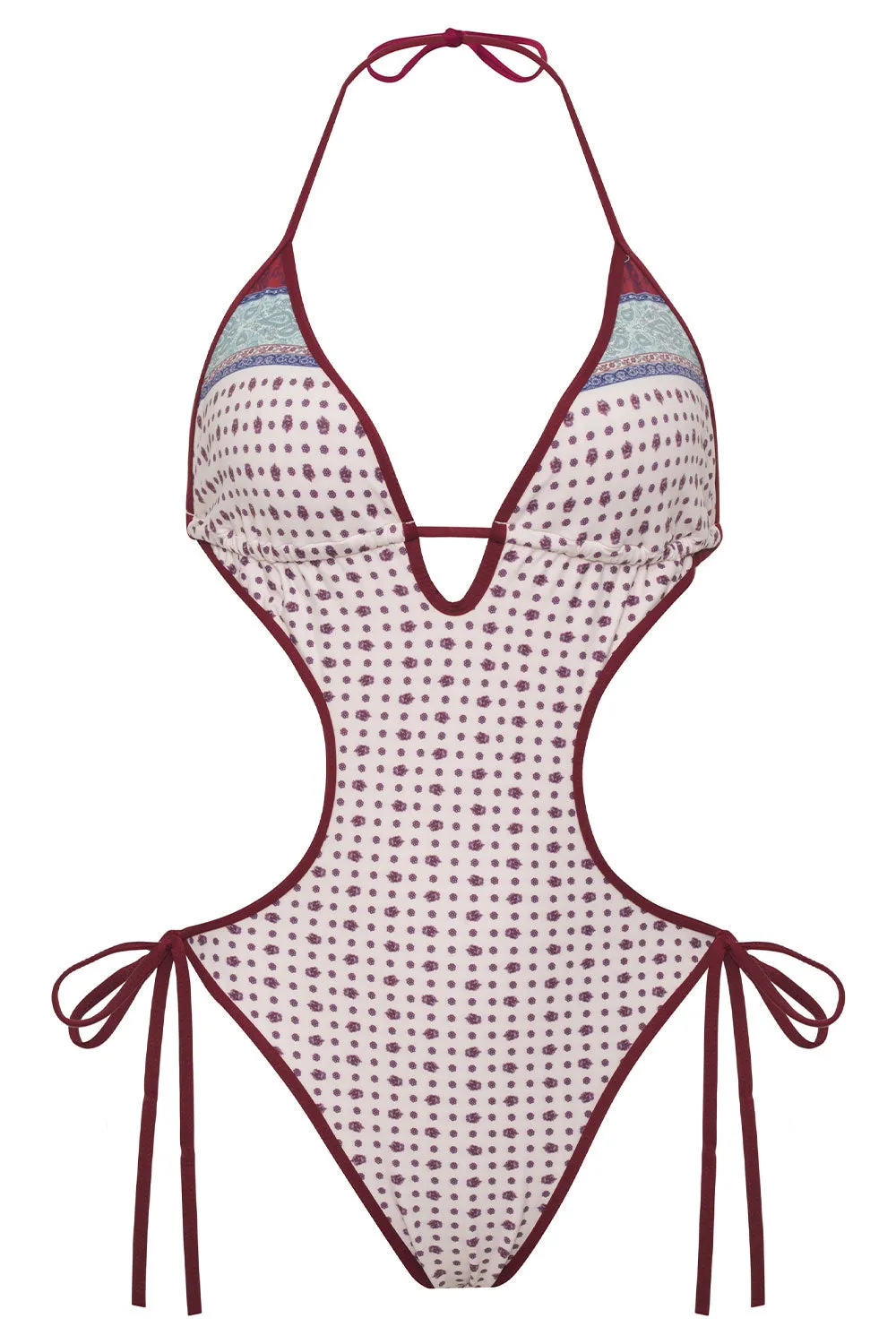 Adriana Monokini One Piece Swimsuit - Sand Paisley