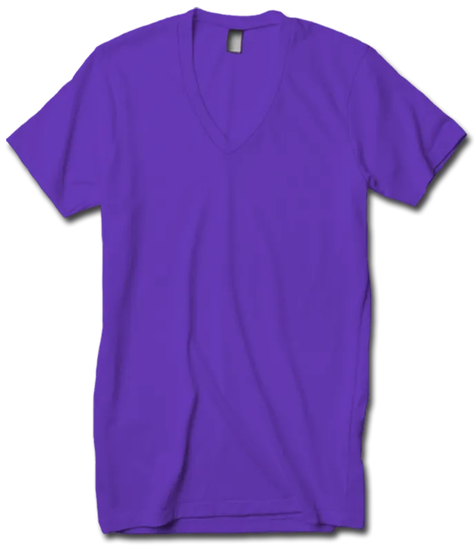 American Apparel 2456 Unisex V-Neck (Available in 24 Colors)