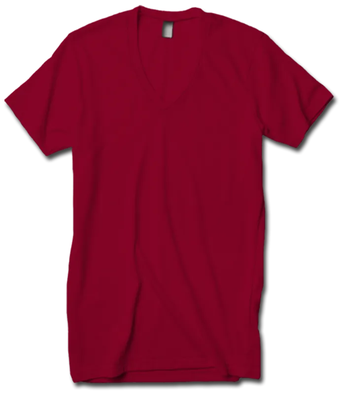 American Apparel 2456 Unisex V-Neck (Available in 24 Colors)