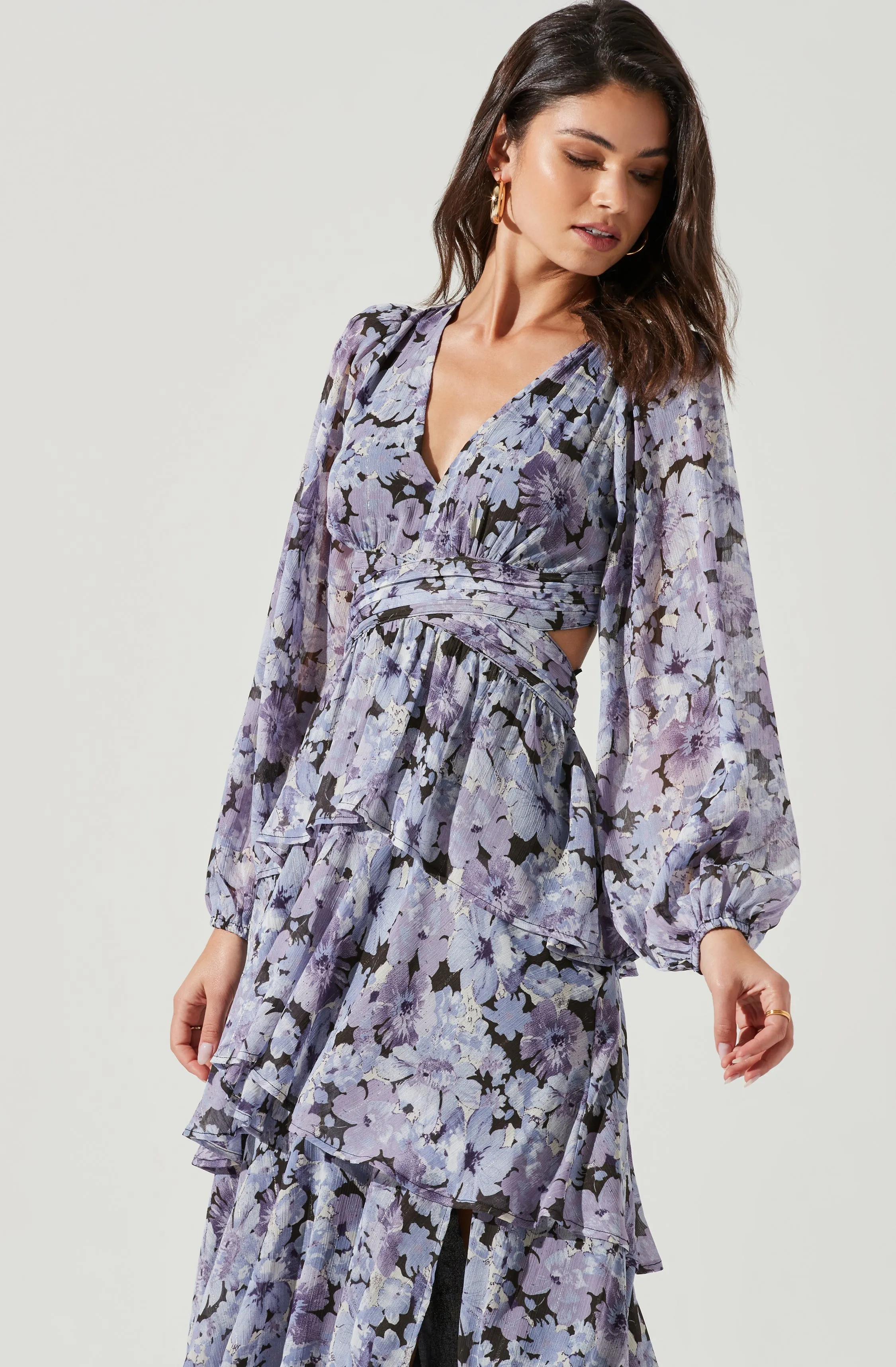 Anora Floral Tiered Maxi Dress