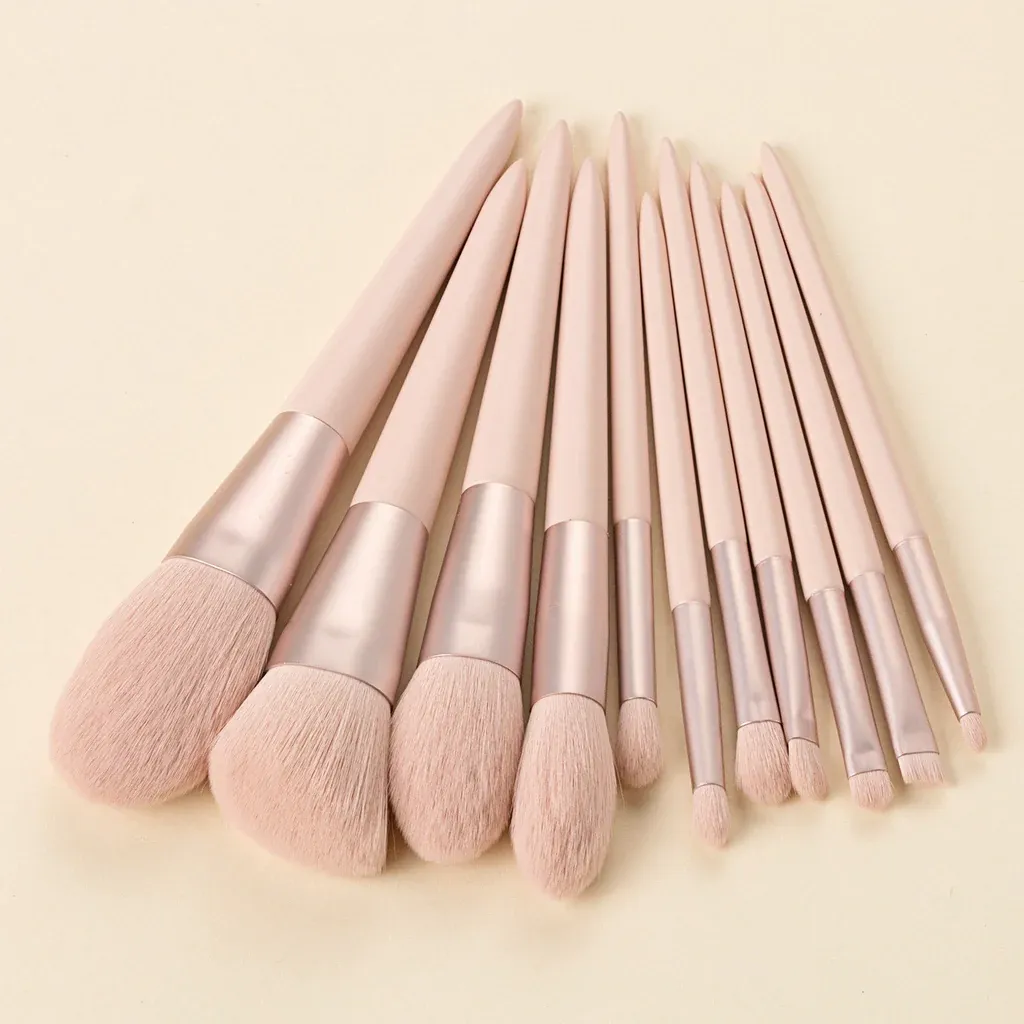 BABY PINK MAKEUP BRUSH SET 11PCS