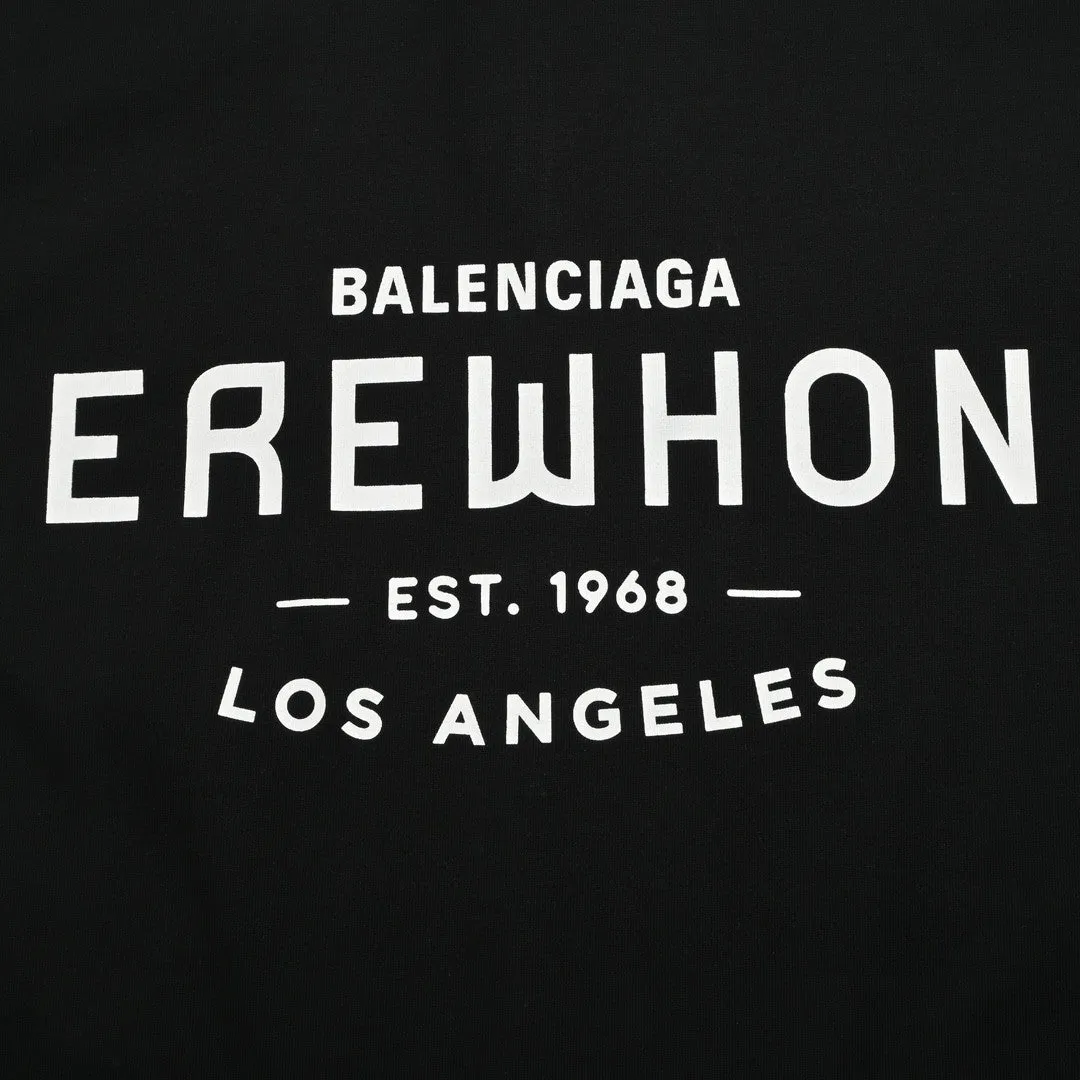 Balenciaga Beige T-Shirt with EREWHON Graphic