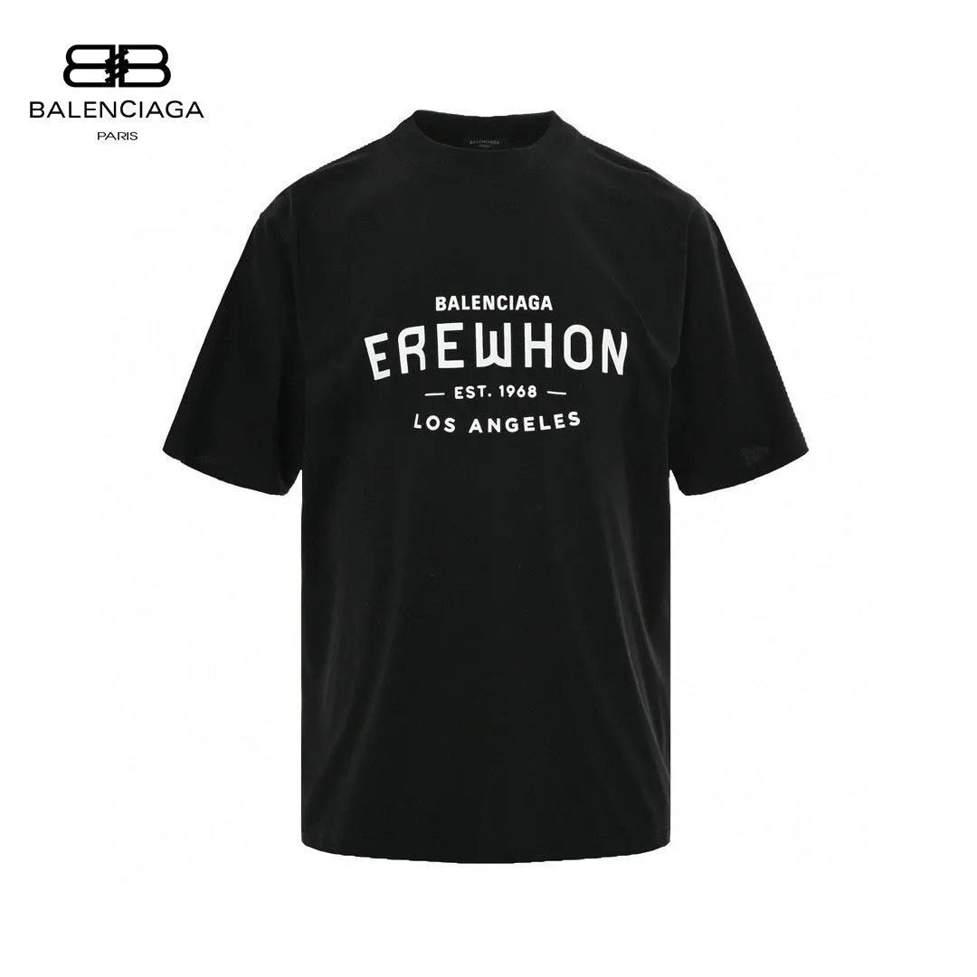 Balenciaga Beige T-Shirt with EREWHON Graphic