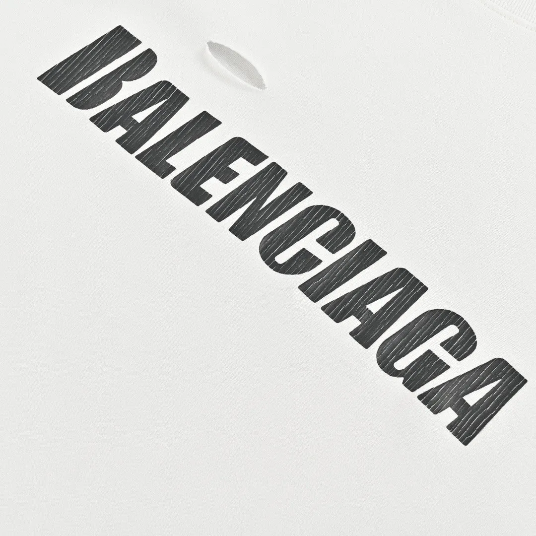 Balenciaga Distressed Logo T-Shirt