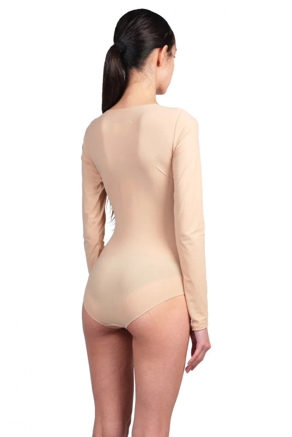 Beige Logo Bodysuit