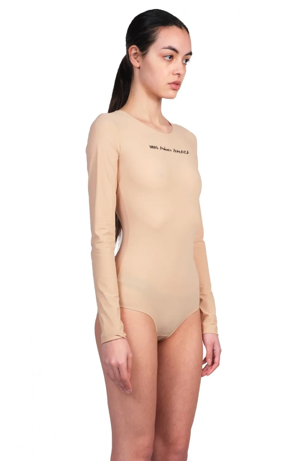 Beige Logo Bodysuit