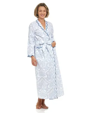 Blue Paisley Classic Robe