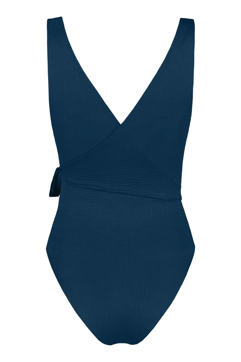 Blueberry Wrap Onepiece - Recycled nylon