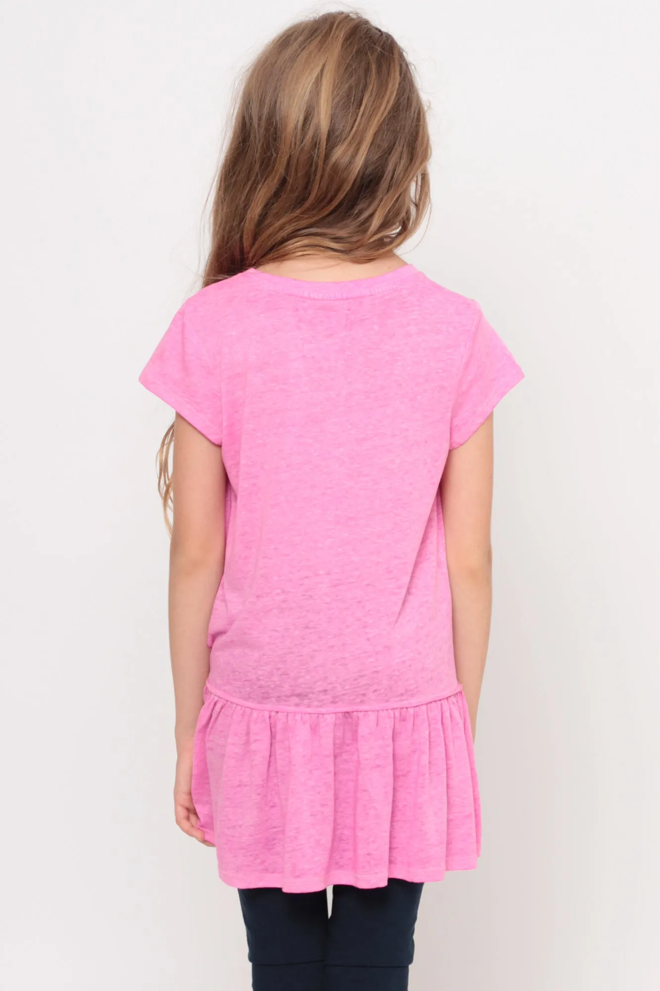 Bobby The Explorer | Ruffle Bottom Top - Pink