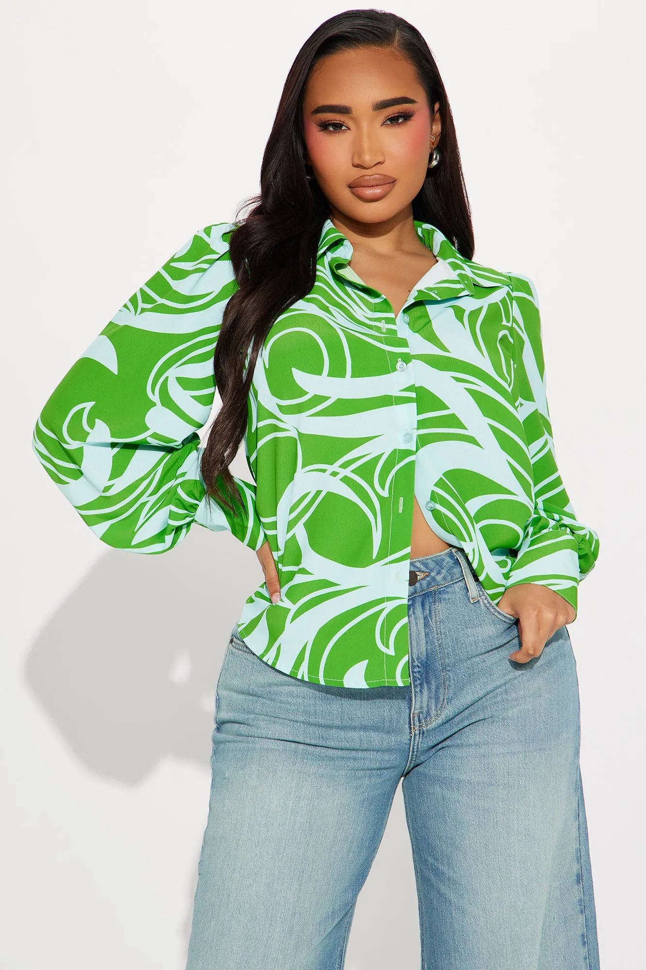 Bold In Belize Shirt - Green/combo