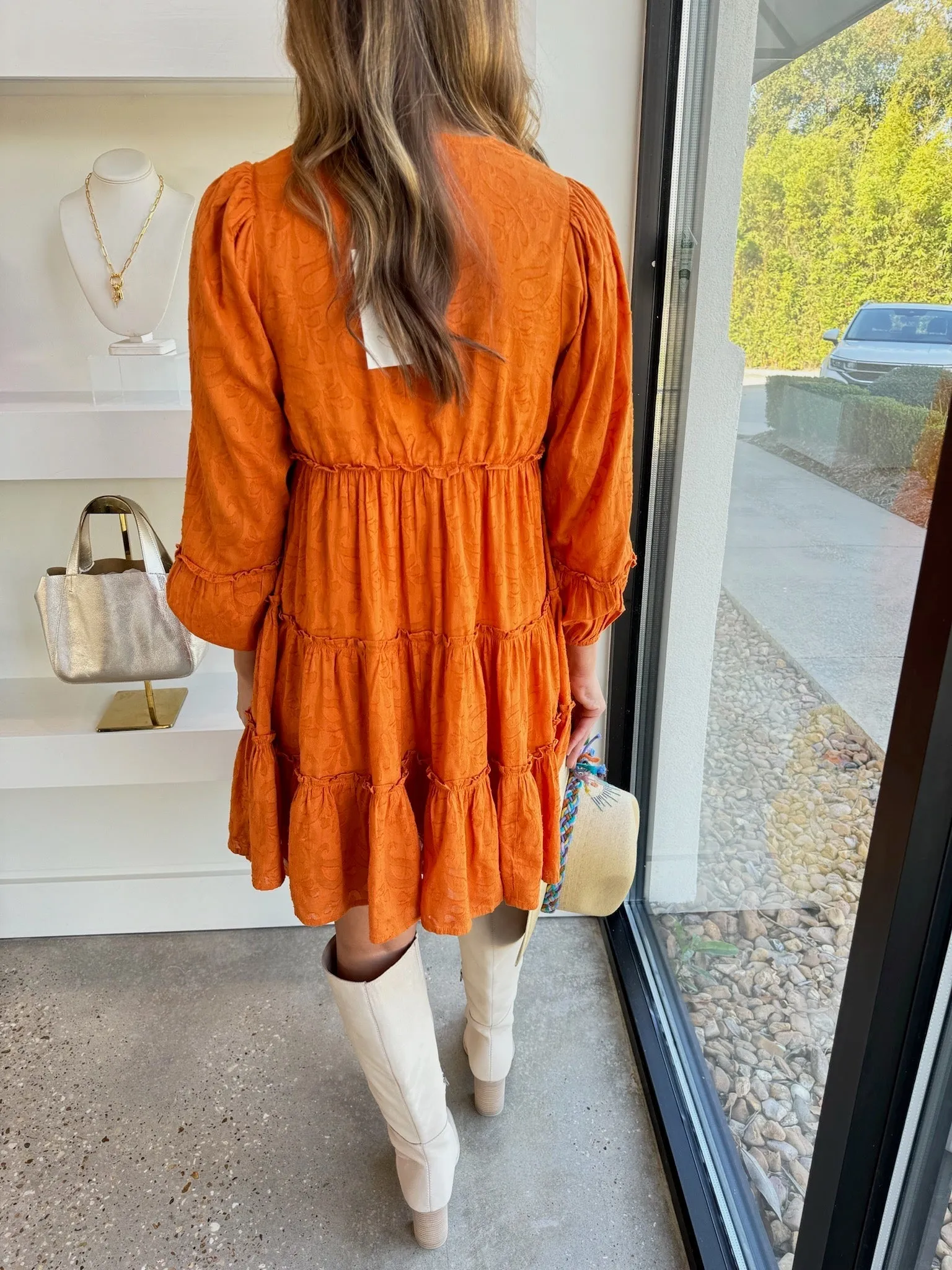 Bright Orange Blythe Mini Dress