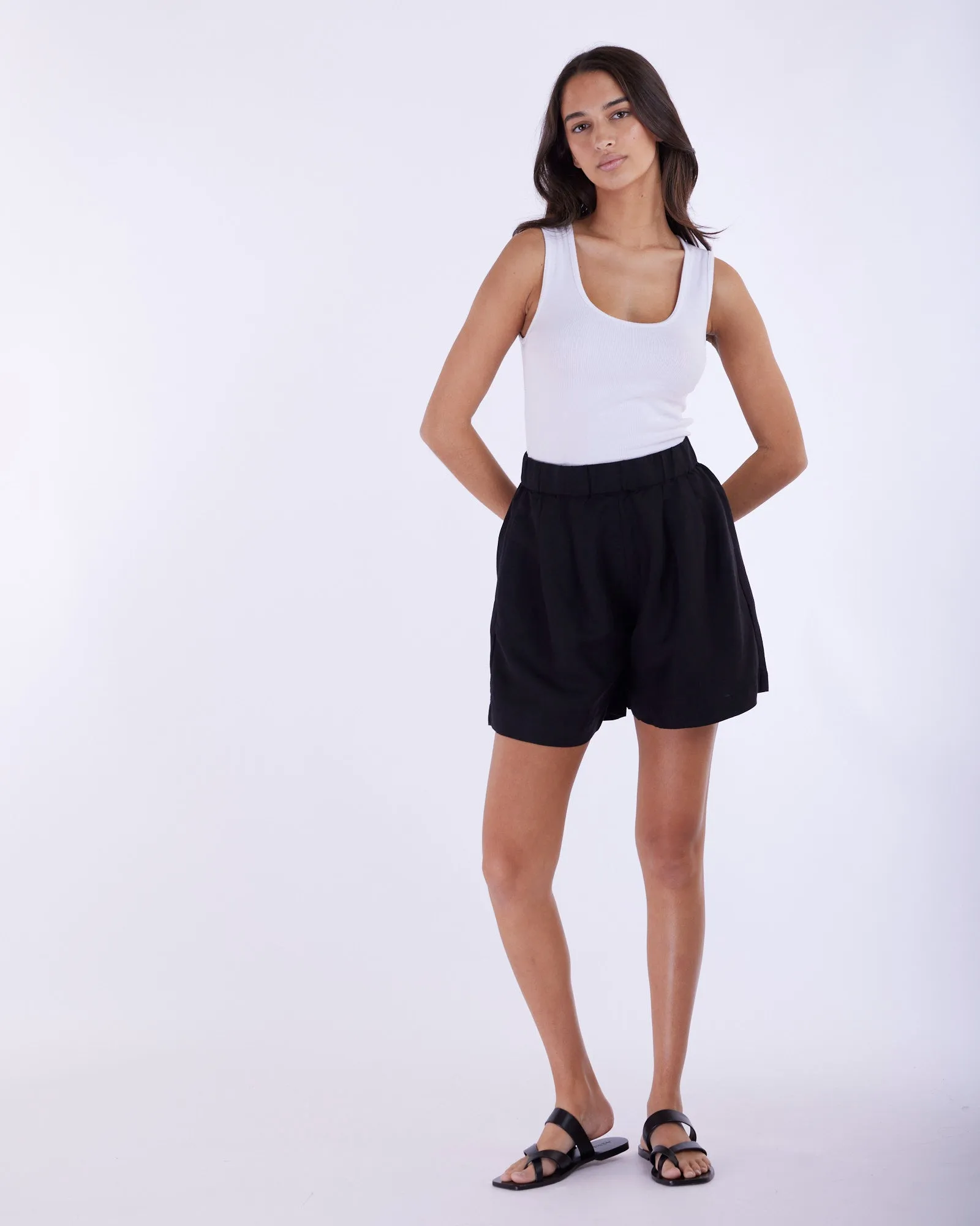 Cancun Linen Short - Black