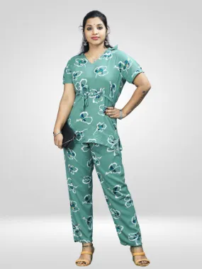 Casual Desty Pista Printed Co-ord Set for Women's in Comfortable Rayon