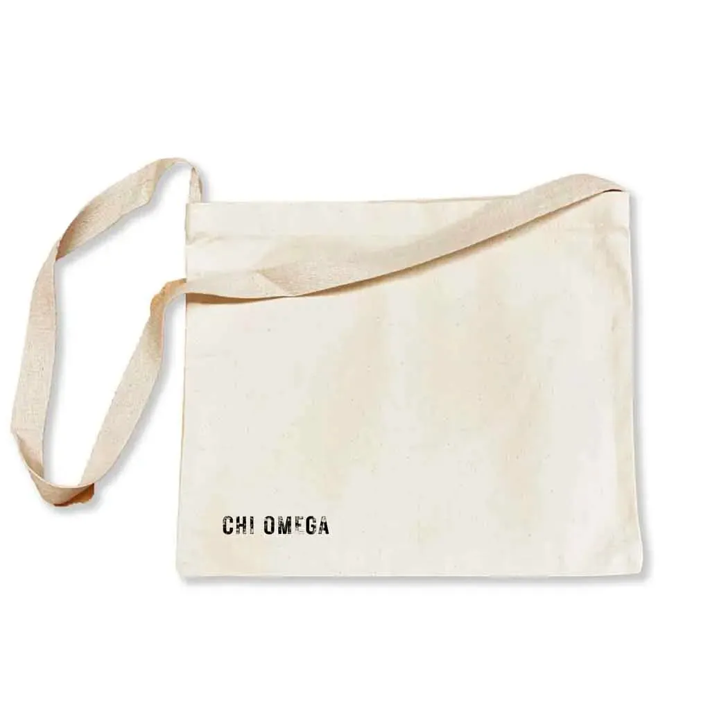 Chi Omega Sorority Messenger Bag with Cross Body Strap