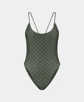 Chimera Grey Reya Monogram Swimsuit