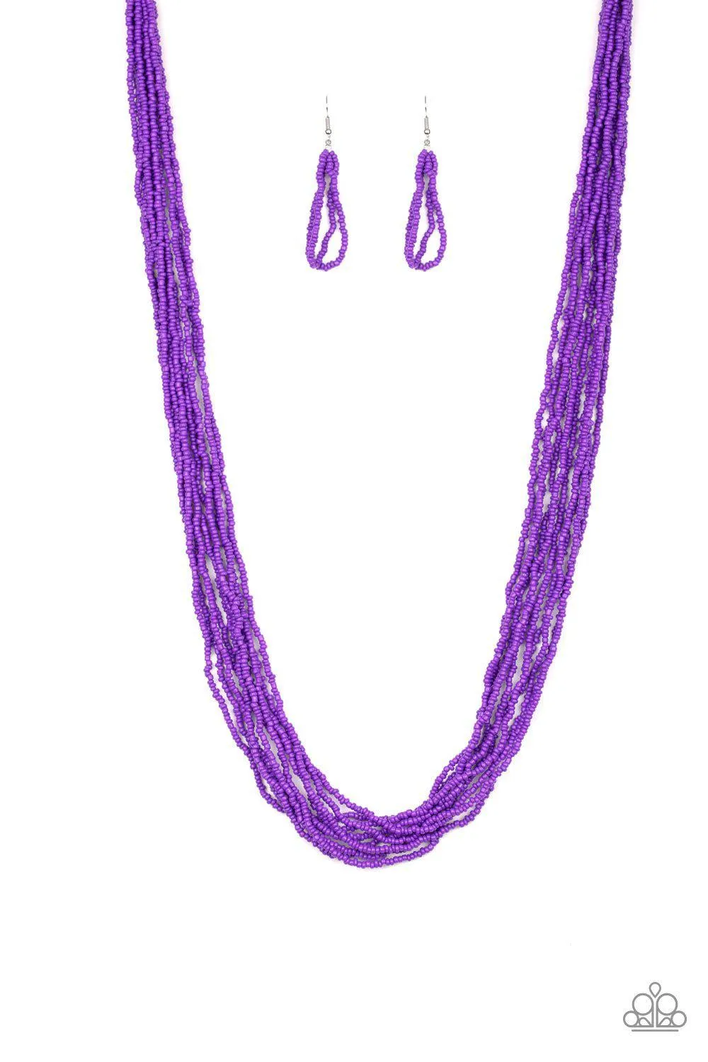 Congo Colada Purple Seed Bead Necklace - Paparazzi Accessories