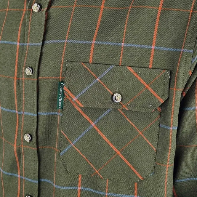 Country Classics Mens Long Sleeve Check Shirt - Chatsworth Green