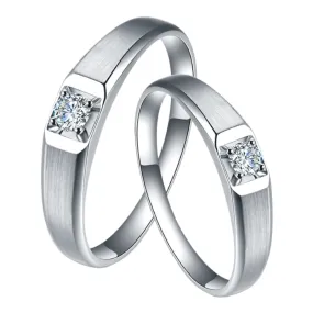 Couple Rings Diamond Wedding Ring Set - WM10