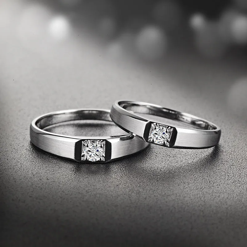 Couple Rings Diamond Wedding Ring Set - WM10