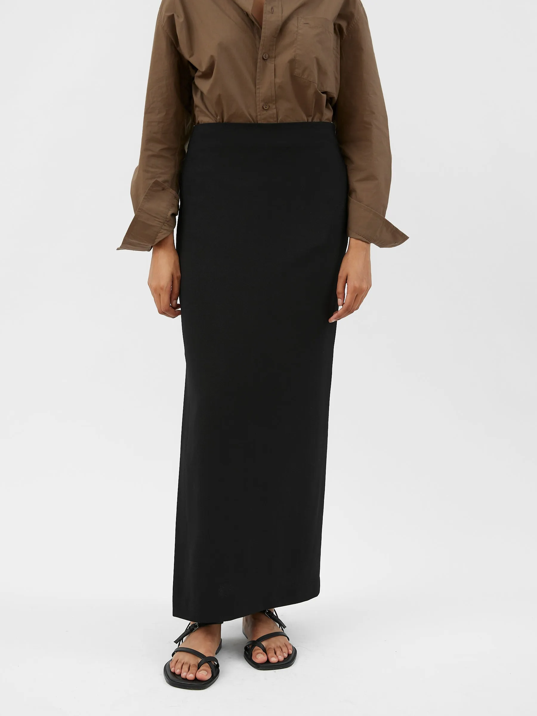 Crepe Column Skirt