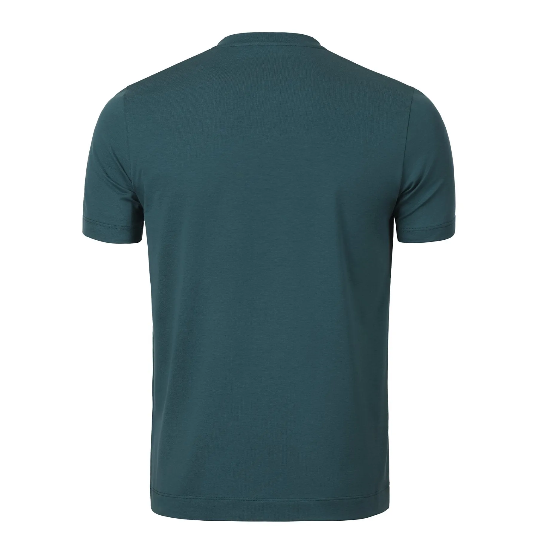 Crew-Neck Stretch-Cotton T-Shirt in Green