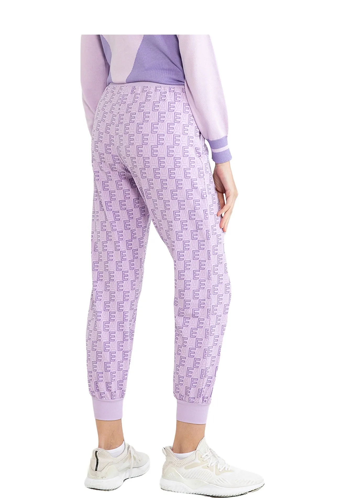 ELLE Active All-Over Logo Monogram Jogger Pants