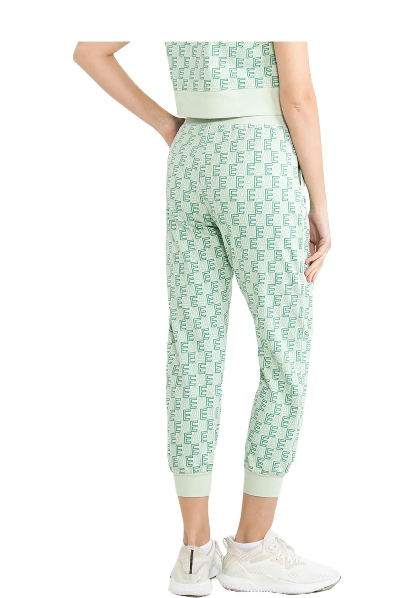 ELLE Active All-Over Logo Monogram Jogger Pants