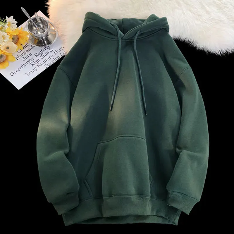 Foesce- 12 Color Autumn Hoodies Men Fashion Casual Hooded Sweatshirt Men Streetwear Hip Hop Loose Pullover Hoodie Mens Hoody M-3XL