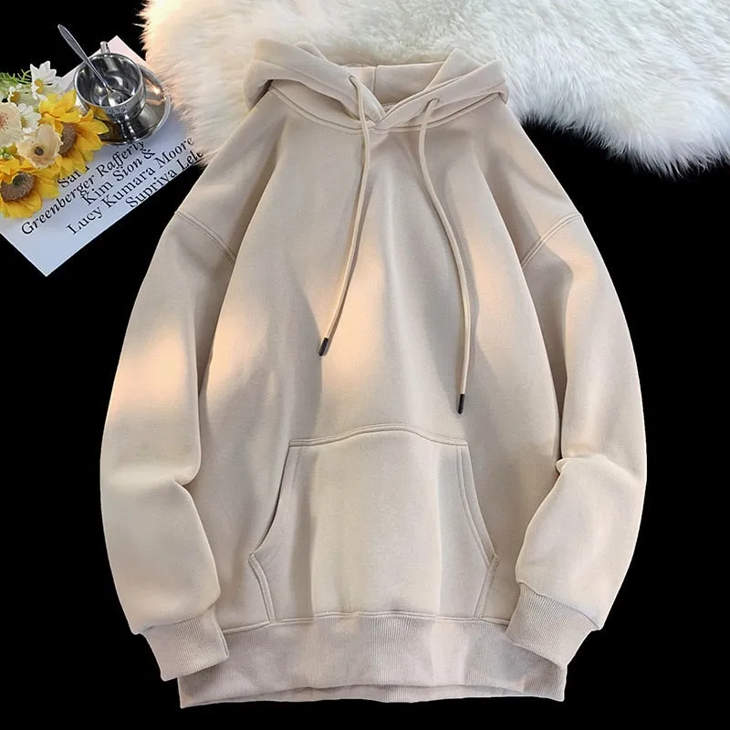 Foesce- 12 Color Autumn Hoodies Men Fashion Casual Hooded Sweatshirt Men Streetwear Hip Hop Loose Pullover Hoodie Mens Hoody M-3XL