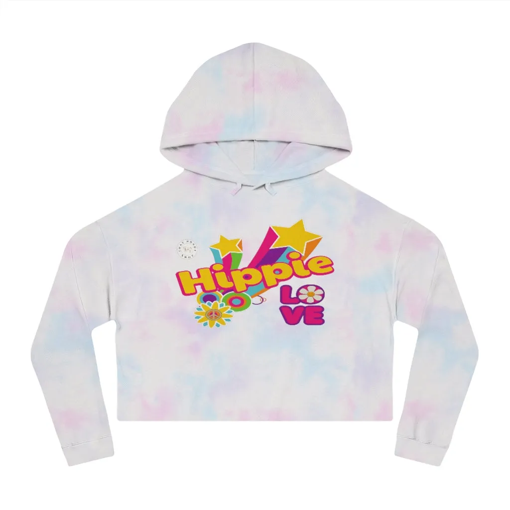 Hippie-Dippie Love Cropped Hoodie