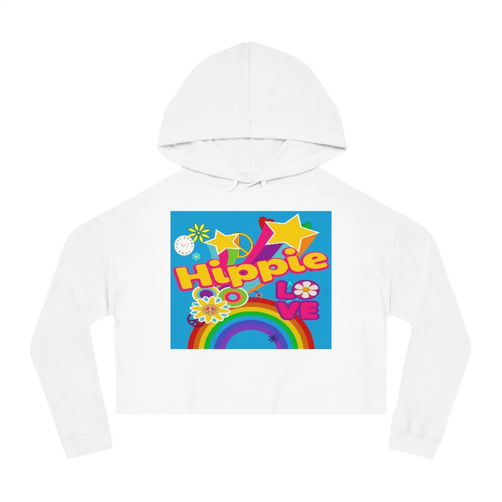 Hippie-Dippie Love Cropped Hoodie