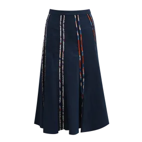 [HK CLASSIC] Eco-Denim Pleated Skirt (紅白藍)