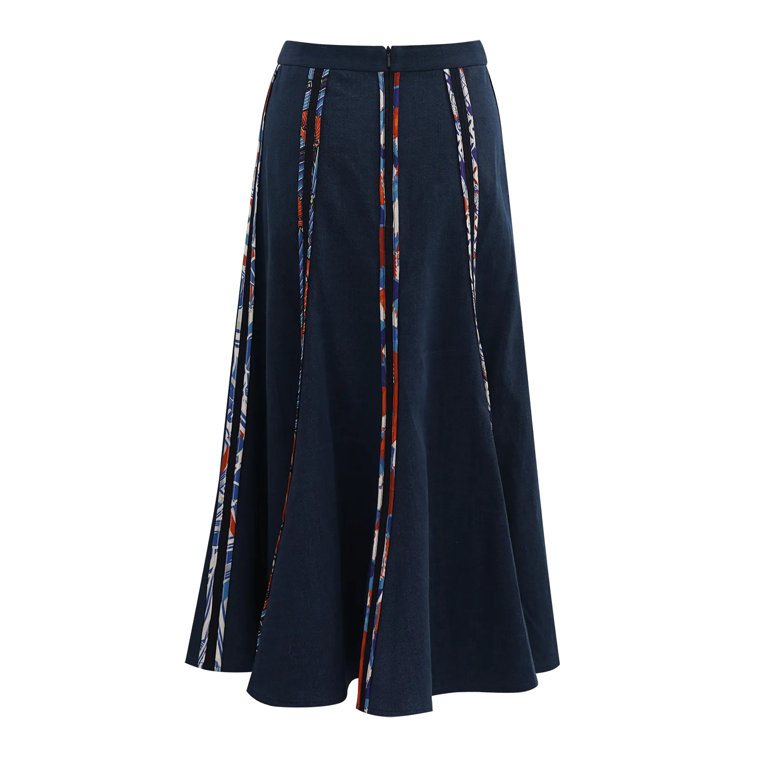 [HK CLASSIC] Eco-Denim Pleated Skirt (紅白藍)