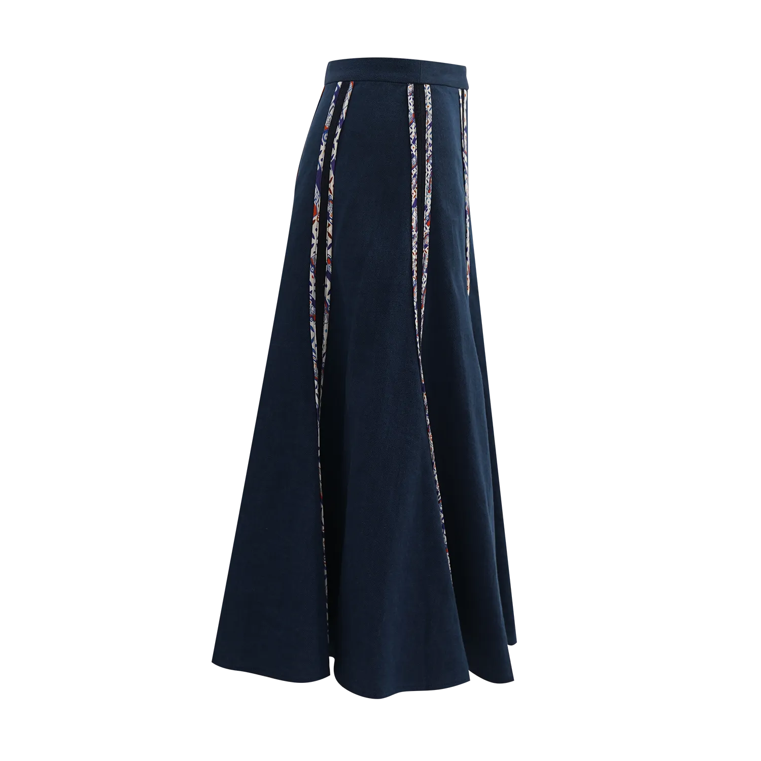 [HK CLASSIC] Eco-Denim Pleated Skirt (紅白藍)