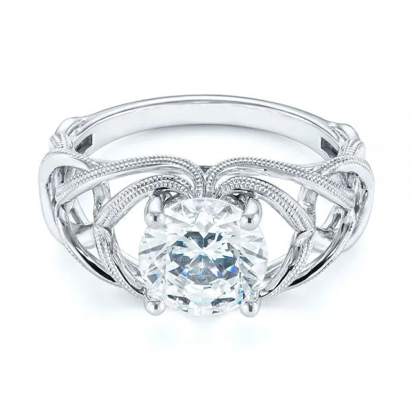 Intertwined Solitaire Diamond Engagement Ring [Setting Only] - EC060