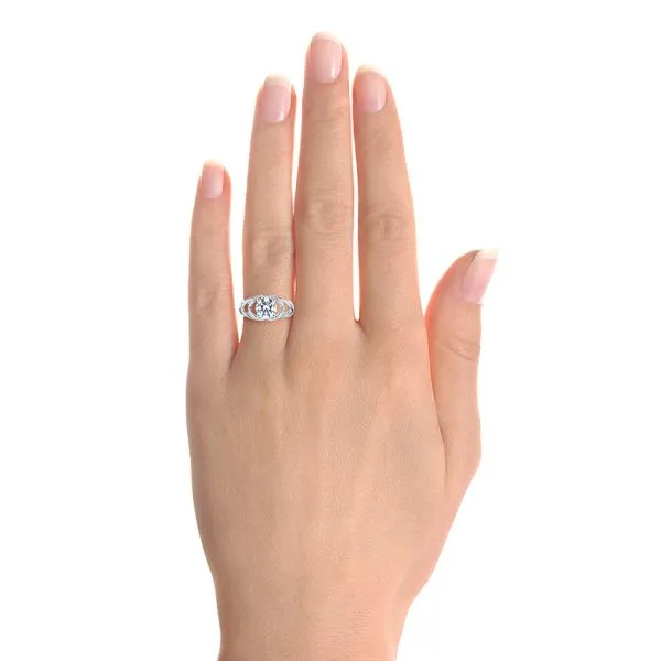 Intertwined Solitaire Diamond Engagement Ring [Setting Only] - EC060