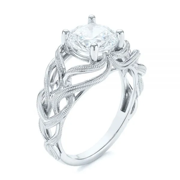 Intertwined Solitaire Diamond Engagement Ring [Setting Only] - EC060