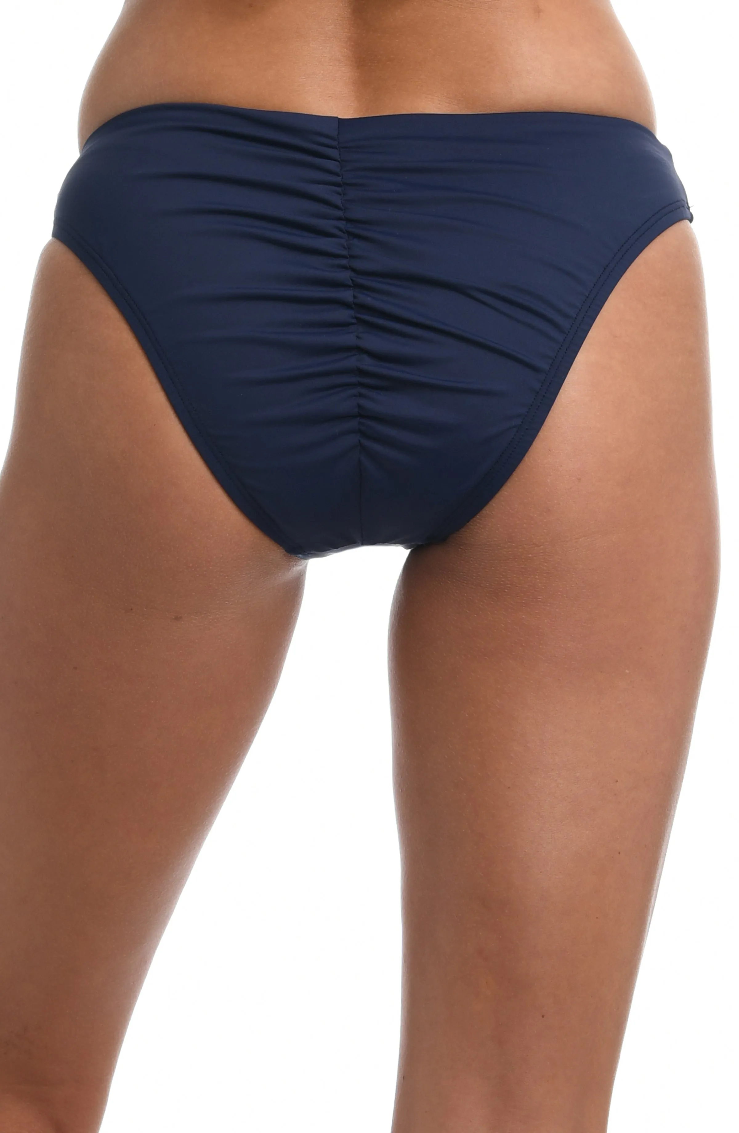 Island Goddess Scoop Front Ruched Back Bottom - Indigo - FINAL SALE