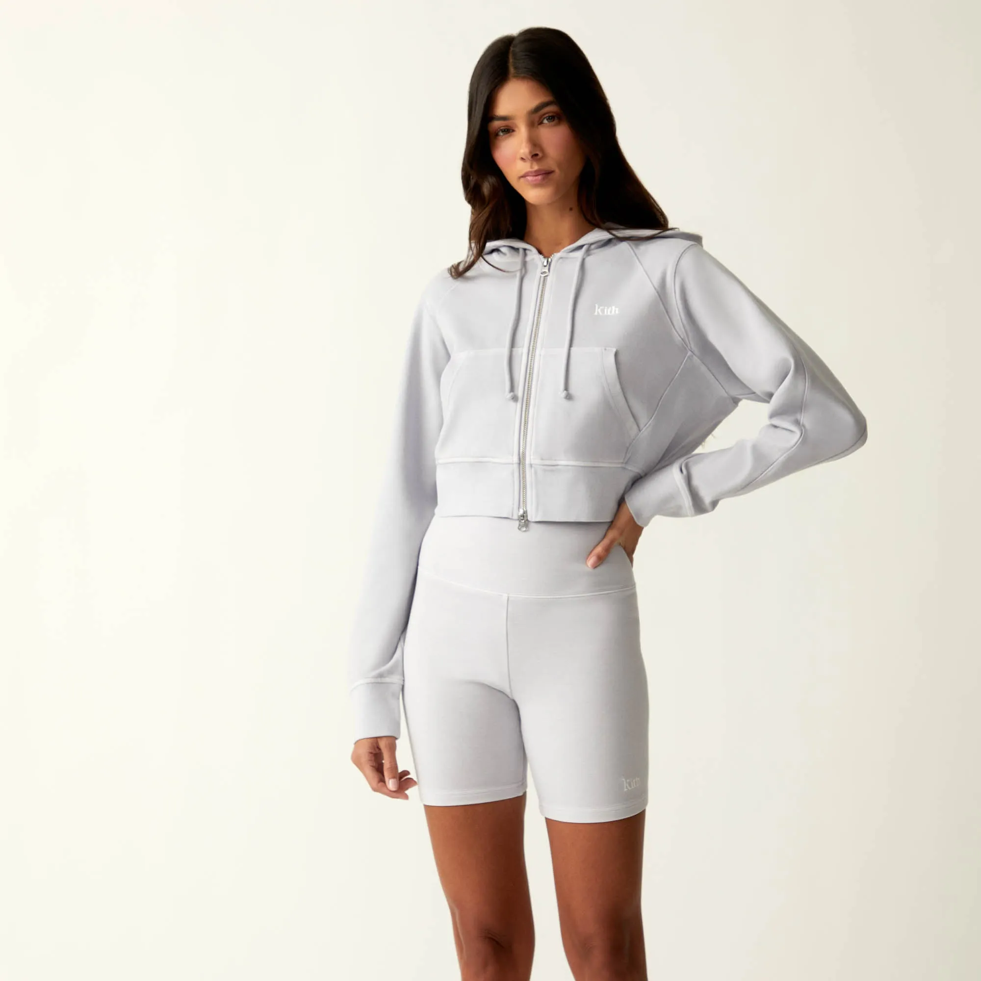 Kith Women Davin Cropped Hoodie - Kyanite