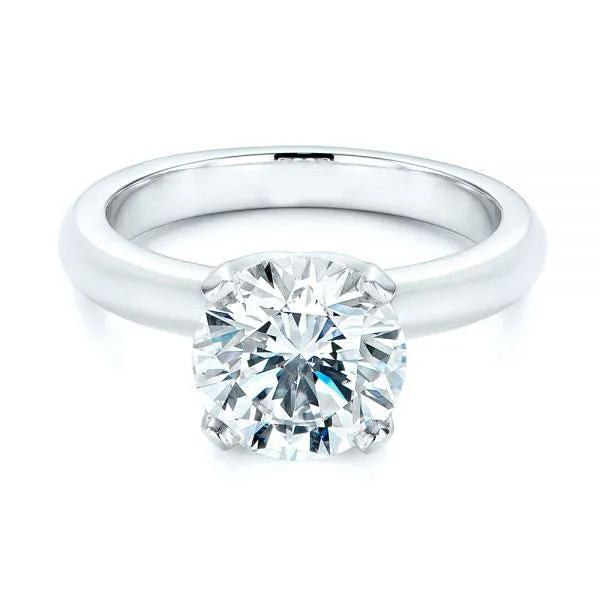 Knife Edge Solitaire Diamond Engagement Ring [Setting Only] - EC029